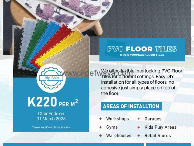 PVC Interlocking Rubber Floor Tile - 1